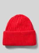 American Vintage Strickmütze mit breitem Bund Modell 'EAST' in Rot, Gr...