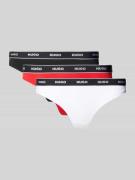 HUGO String aus Baumwoll-Mix Modell 'THONG' im 3er-Pack in Rot, Größe ...
