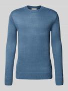Tom Tailor Denim Regular Fit Strickpullover aus Rippstrick in Bleu, Gr...
