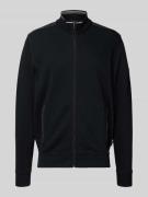 bugatti Sweatjacke mit Stehkragen in Black, Größe L