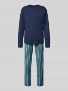 Jockey Pyjama mit Rundhalsausschnitt in Bleu, Größe L