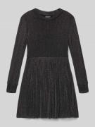 s.Oliver RED LABEL Tailliertes Langarmkleid mit Effektgarn in Black, G...