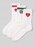 HUGO Socken aus Baumwoll-Mix im 3er-Pack Modell 'LOVE YOU' in Offwhite...