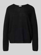 Rich & Royal Schimmernder Strickpullover aus Woll-Mix in Black, Größe ...