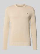 Tommy Jeans Regular Fit Strickpullover aus reiner Baumwolle in Beige, ...