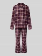 Tommy Hilfiger Relaxed Fit Pyjama-Set aus Baumwoll-Mix in Bordeaux, Gr...