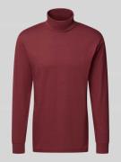 RAGMAN Longsleeve mit Rollkragen in Bordeaux, Größe L