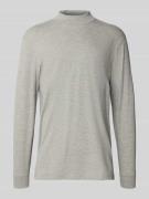 RAGMAN Longsleeve mit gerippten Abschlüssen in Silber, Größe L