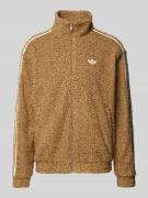 adidas Originals Sweatjacke mit Stehkragen in Beige, Größe M
