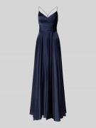 Hey Kyla Abendkleid aus Satin mit rückseitiger Schnürung in Dunkelblau...