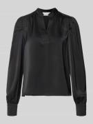 Neo Noir Bluse mit V-Ausschnitt Modell 'Rosslyn' in Black, Größe 34