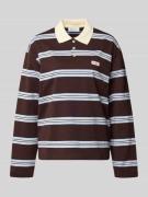 OH APRIL Relaxed Fit Poloshirt mit Label-Detail Modell 'Jolina' in Bla...