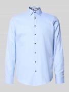 Jake*s Regular Fit Businesshemd aus Baumwolle mit Kentkragen in Bleu, ...