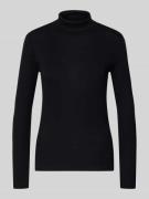 Tom Tailor Slim Fit Turtleneck aus Baumwoll-Mix in BLACK, Größe L