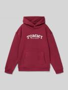 Tommy Hilfiger Teens Regular Fit Hoodie aus Baumwoll-Mix in Bordeaux, ...