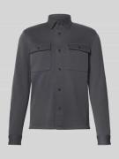 MCNEAL Hemdjacke mit Druckknopfleiste in Dunkelgrau, Größe L
