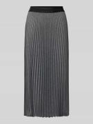comma Midirock mit Plisseefalten und elastischem Bund in Anthrazit, Gr...