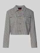 HUGO Boxy Fit Kurzblazer mit Vichy-Muster Modell 'ALERO-2' in Black, G...