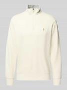 Polo Ralph Lauren Sweatshirt mit Label-Stitching in Ecru, Größe L