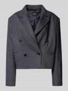 BOSS Orange Boxy Fit Kurzblazer mit Wollanteil Modell 'JAFLENI' in Dun...
