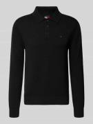 Tommy Jeans Slim Fit Strickpullover aus reiner Baumwolle in Black, Grö...
