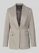 s.Oliver BLACK LABEL Slim Fit Longblazer aus Viskose-Mix in Silber, Gr...