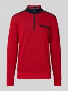 bugatti Sweatshirt mit Stehkragen Modell 'Selanik' in Rot, Größe L