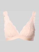 Mey Triangle-BH mit Spitzenbesatz Modell 'Vogue' in Rosa, Größe L