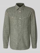 MAERZ Muenchen Hemdjacke mit Druckknopfleiste in Mittelgrau, Größe 50