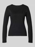 s.Oliver BLACK LABEL Slim Fit Pullover aus Viskose-Mix in Black, Größe...