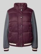 Milano Italy Regular Fit Steppjacke mit Stehkragen in Bordeaux, Größe ...