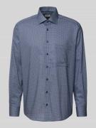 ETERNA Comfort Fit Businesshemd aus Baumwolle mit Kentkragen in Marine...