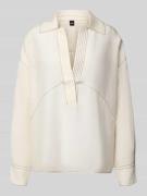 BOSS Loose Fit Bluse mit Seiden-Anteil Modell 'BRIZZY' in Offwhite, Gr...