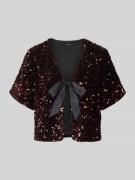 Zero Blusenshirt mit Paillettenbesatz in Black, Größe 38