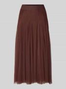 Zero Midirock aus Tüll in Hellbraun, Größe 38