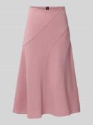 BOSS A-Linien Rock aus gekochter Schurwolle Modell 'VICENA' in Rosa, G...