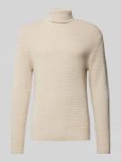 SELECTED HOMME Strickpullover mit Rollkragen Modell 'THEO' in Offwhite...