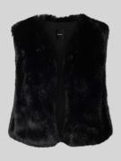 Zero Weste aus Kunstfell in Black, Größe M