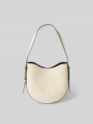 Victoria Beckham Handtasche mit Label-Print in Ecru, Größe 1