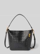 Seidenfelt Handtasche in Flecht-Optik Modell 'KINNA HOBO' in Black, Gr...