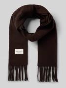 Marc O'Polo Wollschal aus reinem Wollschal in Dunkelbraun, Größe 1
