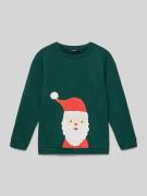 Blue Seven Sweatshirt mit gerippten Abschlüssen in Dunkelgruen, Größe ...