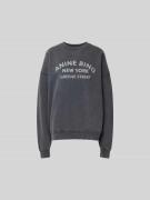 Anine Bing Oversized Sweatshirt mit Label-Print in Black, Größe L