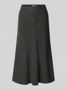 Christian Berg Woman A-Linie Midirock aus Viskose-Woll-Mix in Anthrazi...