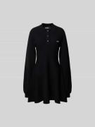 ROTATE Strickkleid mit Label-Detail in Black, Größe L