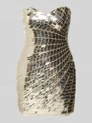 Adrianna Papell Cocktailkleid im Off-Shoulder-Look in Gold, Größe 34