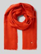 Marc Cain Schal mit Label-Detail in Rot, Größe 1