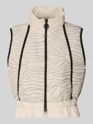 Marc Cain Weste mit Zweiwege-Reißverschluss in Sand, Größe 34