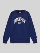 CHAMPION Sweatshirt mit Label-Print Modell 'COLLEGE' in Blau, Größe 17...