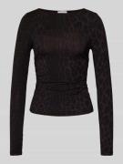 OH APRIL Longsleeve mit Raffungen Modell 'Maeve' in Dunkelbraun, Größe...